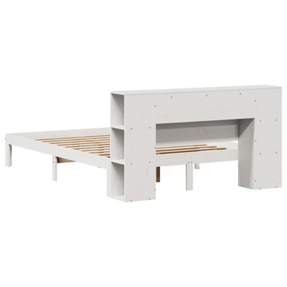 Letto Libreria senza Materasso Bianco 160x200 cm Legno di Pino - homemem39