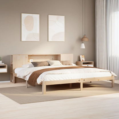 Letto Libreria senza Materasso 180x200 cm in Legno di Pino - homemem39