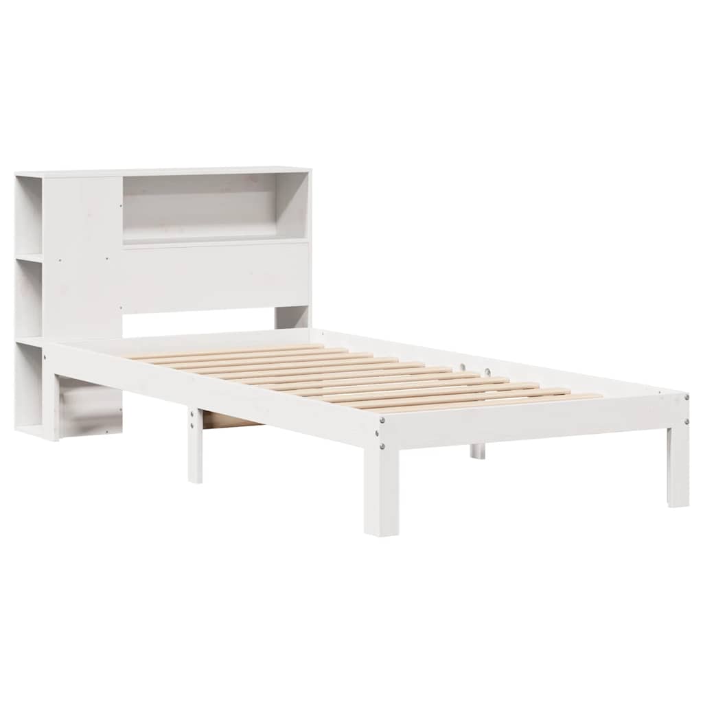 Letto con Libreria senza Materasso 75x190 cm in Legno Pino | homemem39
