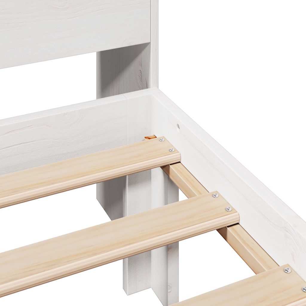 Letto con Libreria senza Materasso 75x190 cm in Legno Pino | homemem39
