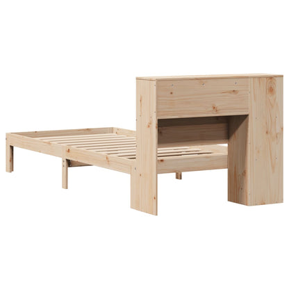 Letto Libreria senza Materasso 90x190 cm Legno Massello Pino - homemem39