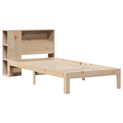 Letto Libreria senza Materasso 90x200 cm Legno Massello Pino - homemem39