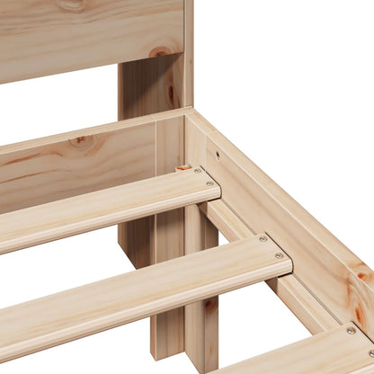 Letto Libreria senza Materasso 90x200 cm Legno Massello Pino - homemem39