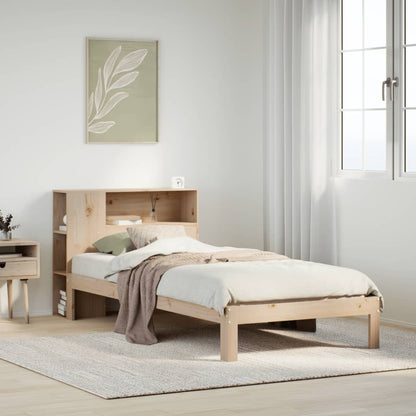 Letto Libreria senza Materasso 90x200 cm Legno Massello Pino - homemem39