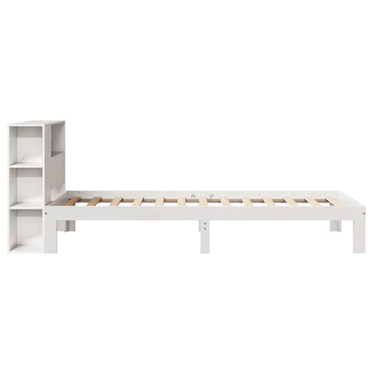 Letto Libreria senza Materasso Bianco 100x200 cm Legno di Pino - homemem39