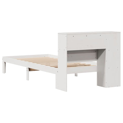 Letto Libreria senza Materasso Bianco 100x200 cm Legno di Pino - homemem39