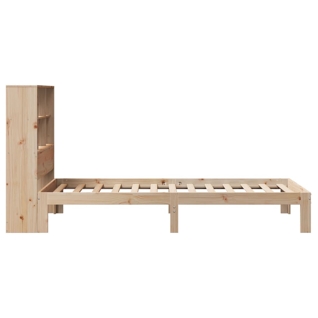 Letto Libreria senza Materasso 90x190 cm Legno Massello Pino