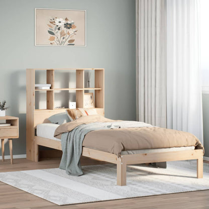 Letto Libreria senza Materasso 90x200 cm Legno Massello Pino - homemem39