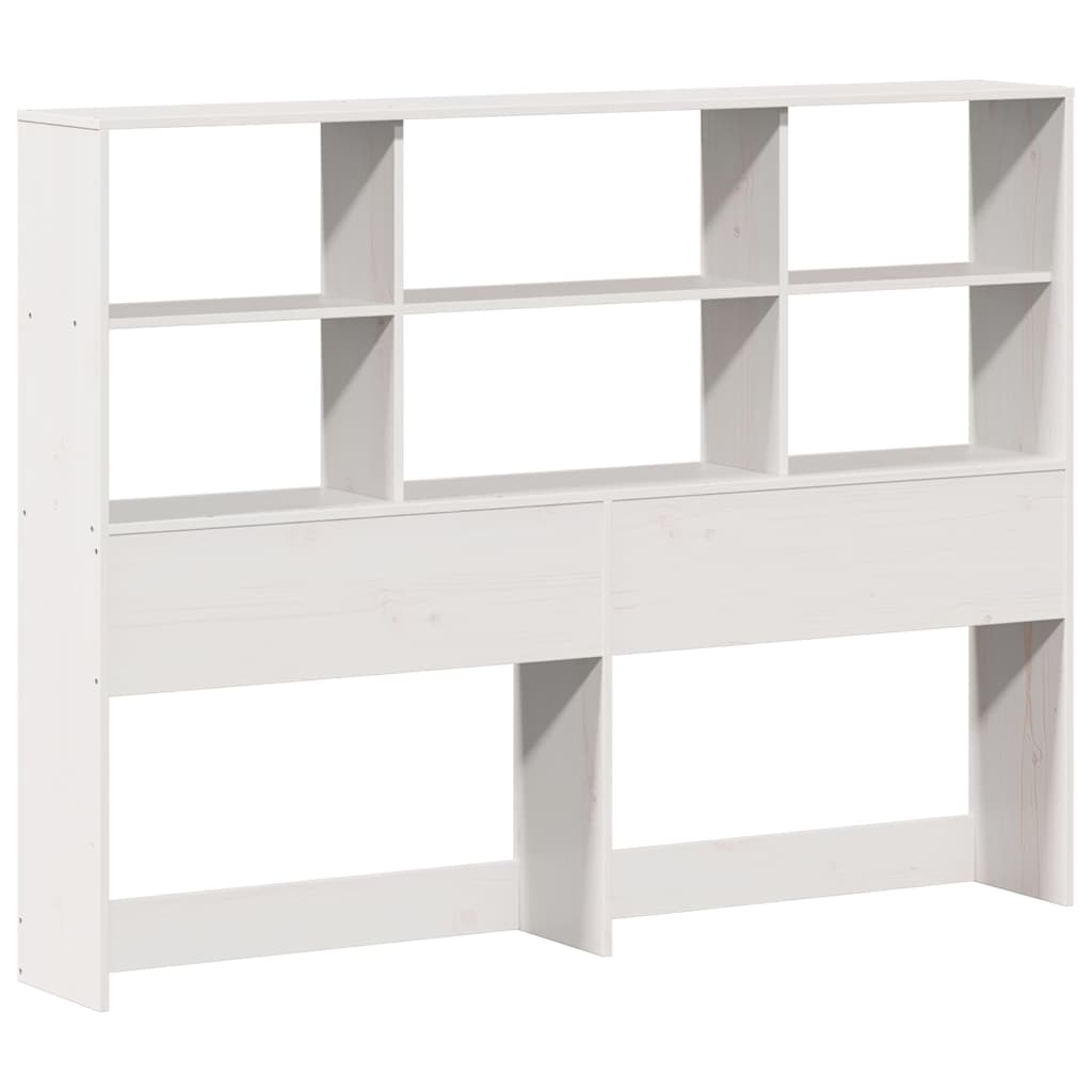 Letto Libreria senza Materasso Bianco 160x200 cm Legno di Pino | homemem39