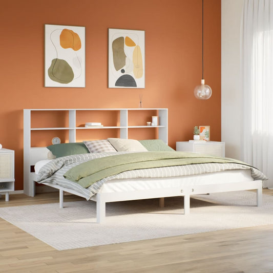 Giroletto con Libreria senza Materasso 180x200 cm in Legno Pino - homemem39