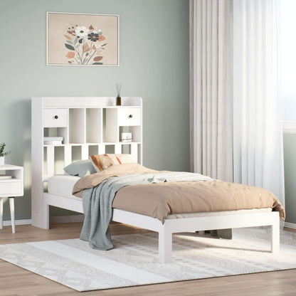 Letto con Libreria senza Materasso 75x190 cm in Legno Pino - homemem39