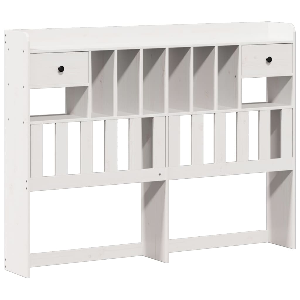 Letto Libreria senza Materasso Bianco 135x190 cm Legno di Pino - homemem39