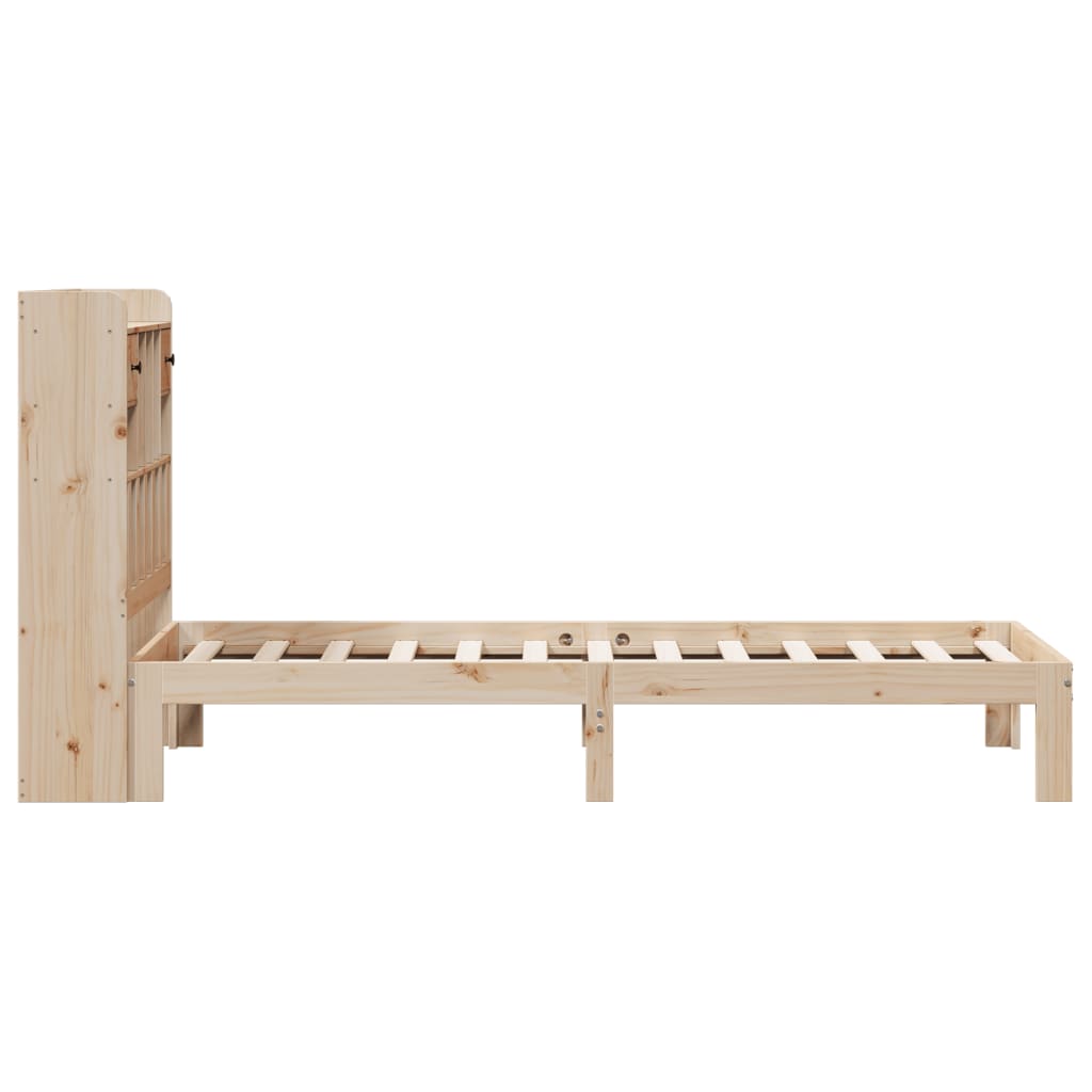 Letto Libreria senza Materasso 90x200 cm Legno Massello Pino - homemem39