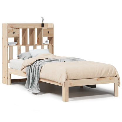 Letto Libreria senza Materasso 100x200 cm in Legno di Pino | homemem39