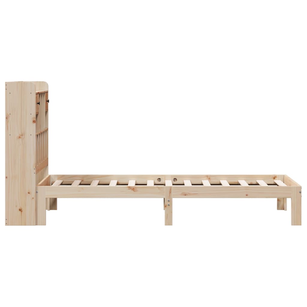 Letto Libreria senza Materasso 100x200 cm in Legno di Pino | homemem39