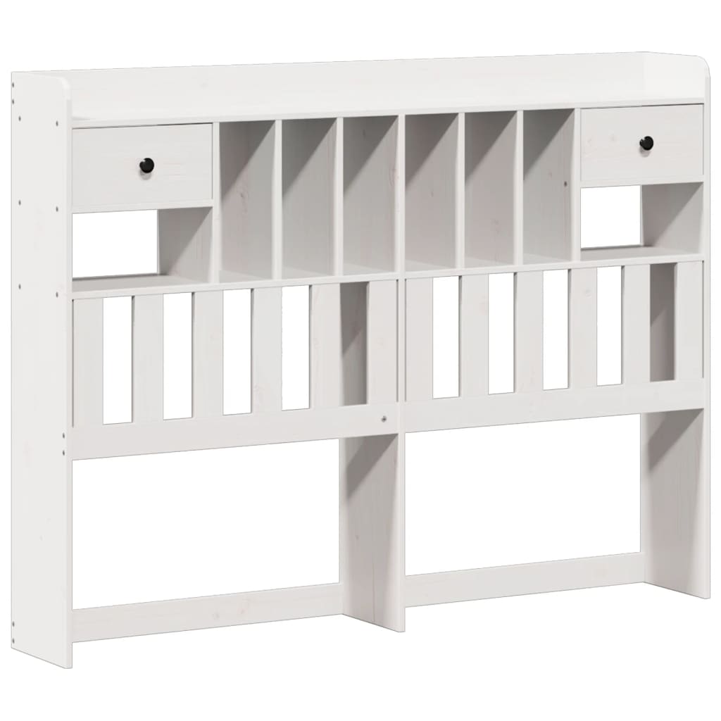 Letto Libreria senza Materasso Bianco 160x200 cm Legno di Pino - homemem39