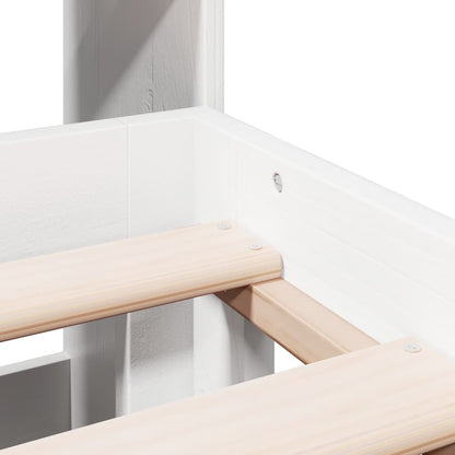 Giroletto con Libreria senza Materasso 180x200 cm in Legno Pino - homemem39