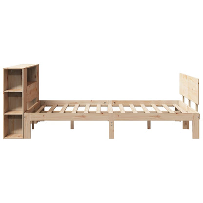 Letto Libreria senza Materasso 135x190 cm in Legno di Pino