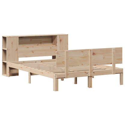 Letto Libreria senza Materasso 120x200cm Legno Massello di Pino - homemem39
