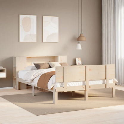 Letto Libreria senza Materasso 120x200cm Legno Massello di Pino - homemem39