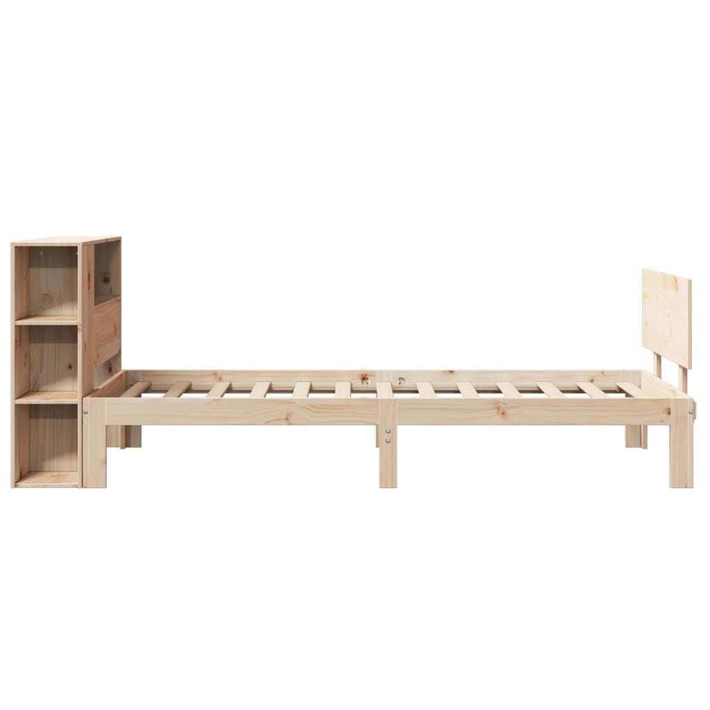 Letto Libreria senza Materasso 90x190 cm Legno Massello Pino - homemem39