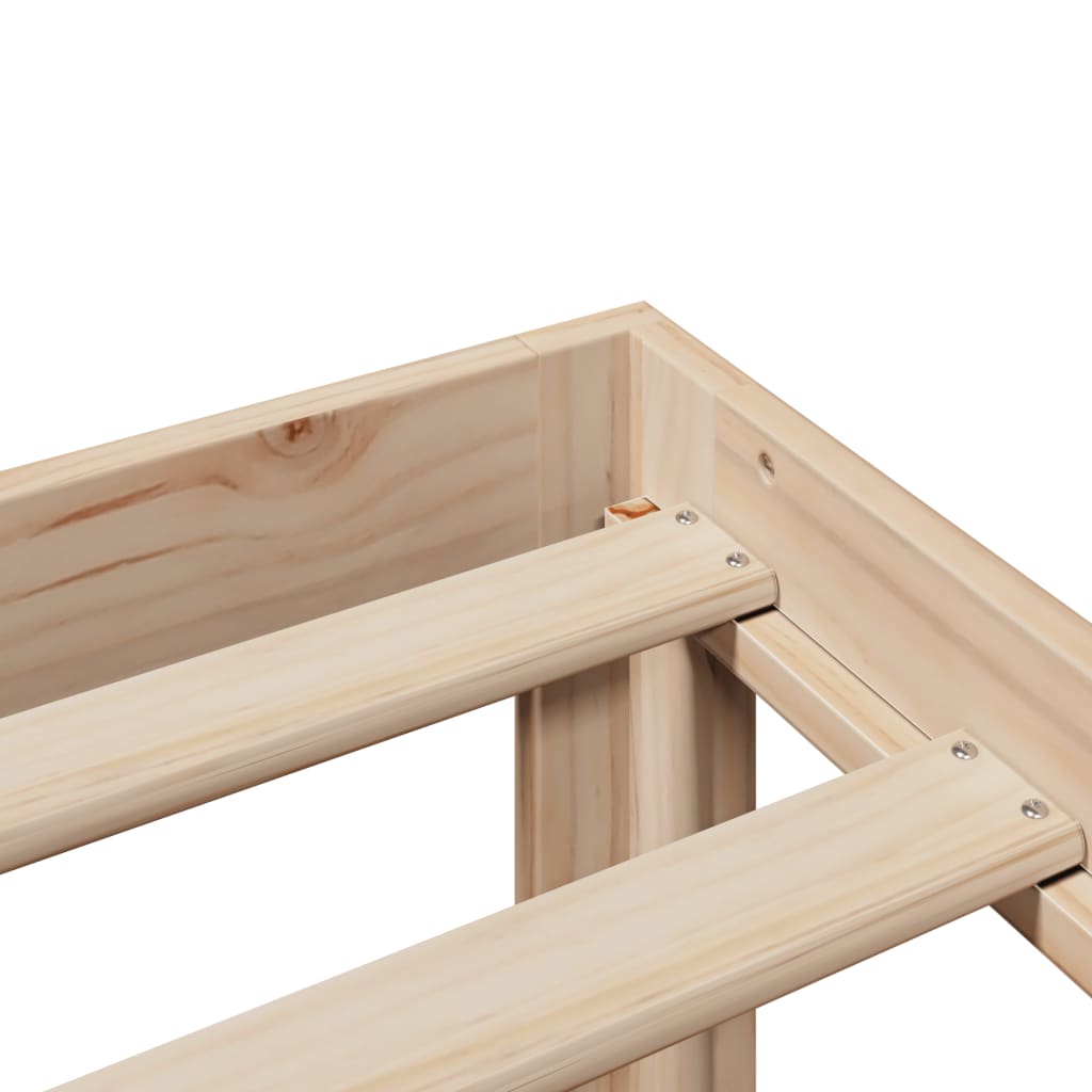 Letto Libreria senza Materasso 90x190 cm Legno Massello Pino - homemem39