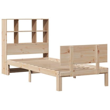 Letto Libreria senza Materasso 90x190 cm Legno Massello Pino
