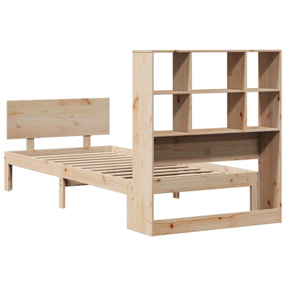 Letto Libreria senza Materasso 90x200 cm Legno Massello Pino - homemem39