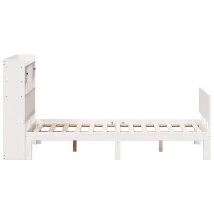 Letto Libreria senza Materasso Bianco 120x190 cm Legno di Pino