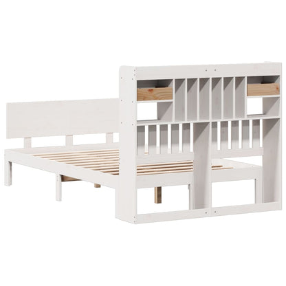 Letto Libreria senza Materasso Bianco 120x190 cm Legno di Pino