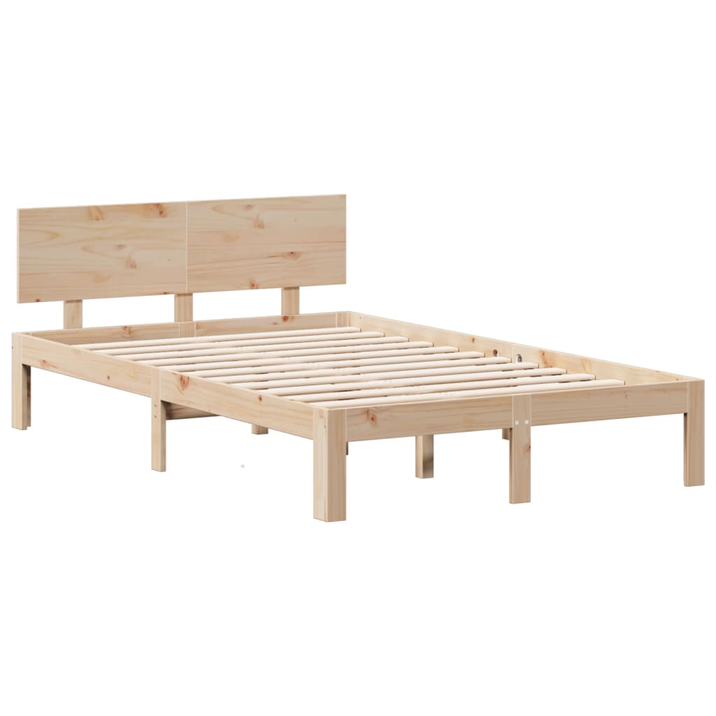 Letto Libreria senza Materasso 120x200cm Legno Massello di Pino