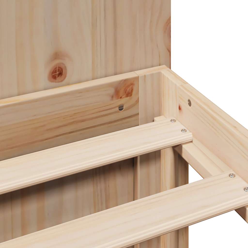 Letto Libreria senza Materasso 120x190 cm in Legno di Pino - homemem39