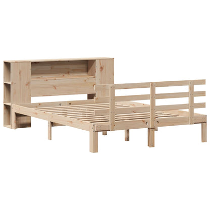 Letto Libreria senza Materasso 120x200cm Legno Massello di Pino - homemem39