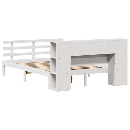 Letto contenitore senza Materasso Bianco 160x200 cm in Legno Massello di Pino | homemem39