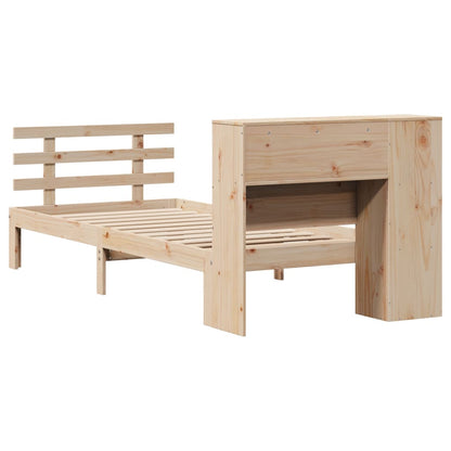 Giroletto con Libreria senza Materasso 75x190 cm in Legno Pino - homemem39