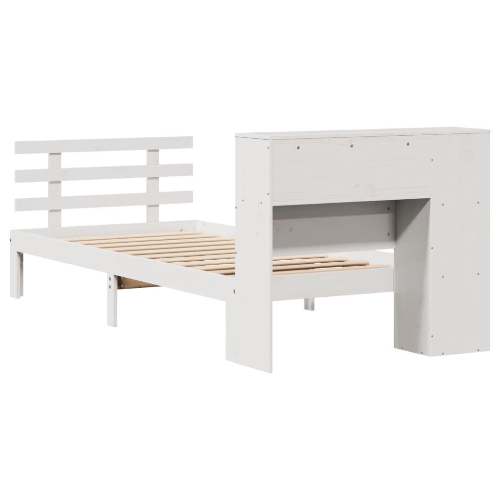 Letto con Libreria senza Materasso 75x190 cm in Legno Pino - homemem39