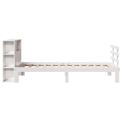 Letto Libreria senza Materasso Bianco 100x200 cm Legno di Pino - homemem39
