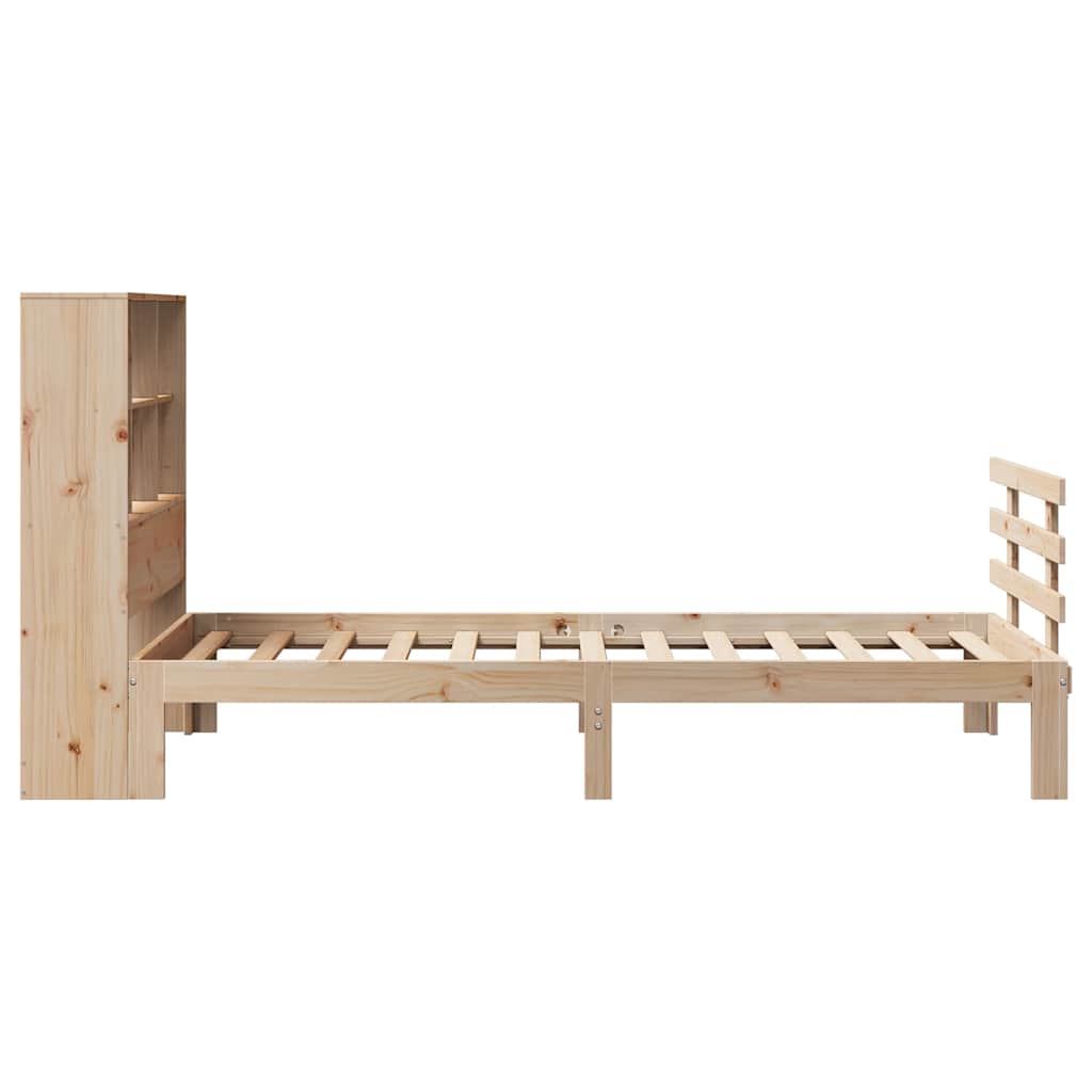 Letto Libreria senza Materasso 90x190 cm Legno Massello Pino - homemem39