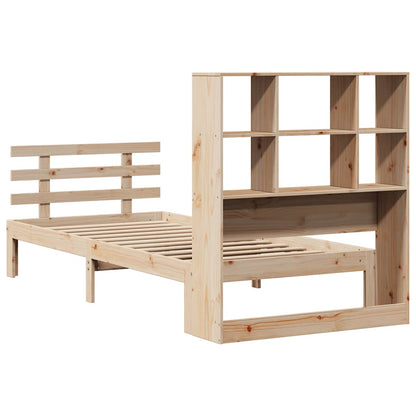 Letto Libreria senza Materasso 90x190 cm Legno Massello Pino - homemem39