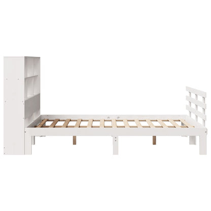 Letto Libreria senza Materasso Bianco 135x190 cm Legno di Pino