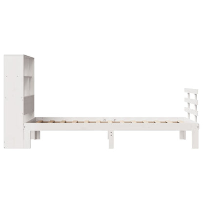 Letto Libreria senza Materasso Bianco 100x200 cm Legno di Pino