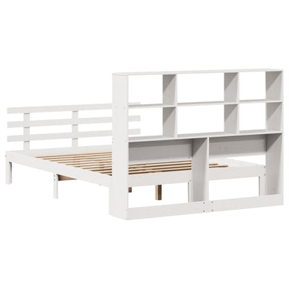 Letto Libreria senza Materasso Bianco 120x200 cm Legno di Pino - homemem39
