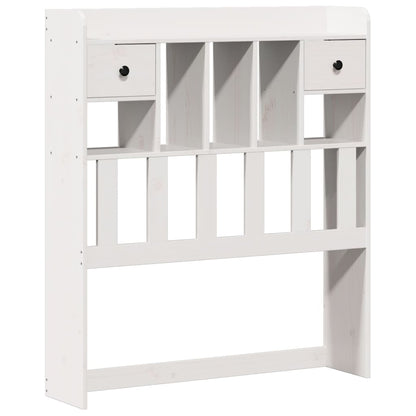Letto Libreria senza Materasso Bianco 90x190 cm Massello Pino - homemem39