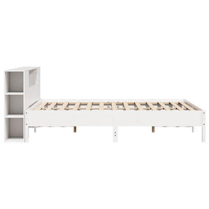 Letto Libreria senza Materasso Bianco 200x200 cm Legno di Pino - homemem39