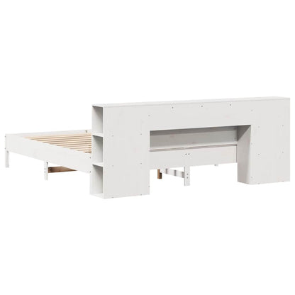 Letto Libreria senza Materasso Bianco 200x200 cm Legno di Pino - homemem39