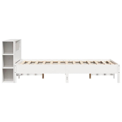 Letto Libreria senza Materasso Bianco 160x200 cm Legno di Pino - homemem39