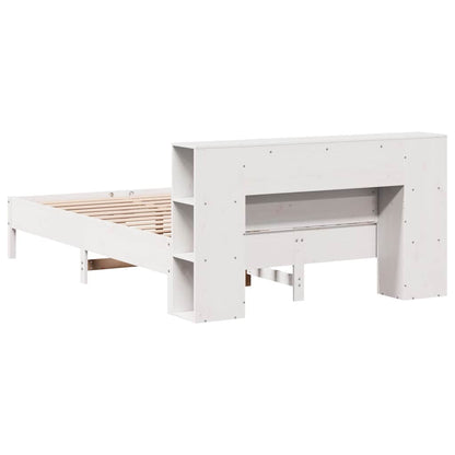 Letto Libreria senza Materasso Bianco 160x200 cm Legno di Pino - homemem39
