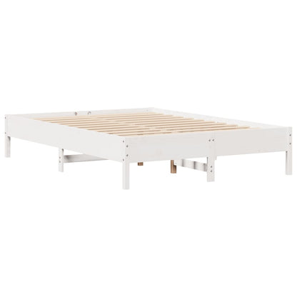 Letto Libreria senza Materasso Bianco 150x200 cm Legno di Pino - homemem39