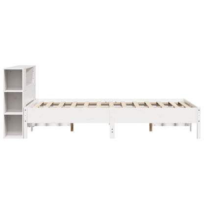 Letto Libreria senza Materasso Bianco 140x200 cm Legno di Pino - homemem39
