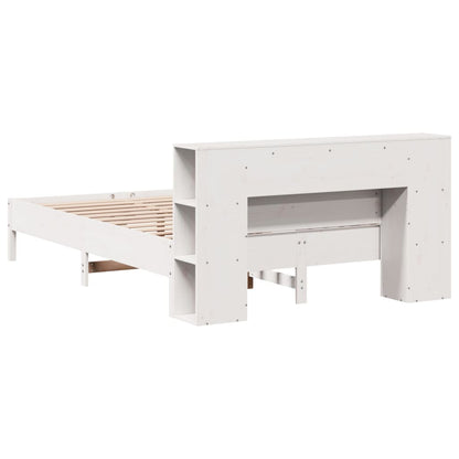 Letto Libreria senza Materasso Bianco 140x200 cm Legno di Pino - homemem39